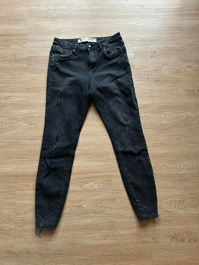 Donkergrijze ripped broek maat 38 Denim Co, Kleding | Dames, Spijkerbroeken en Jeans, Ophalen of Verzenden, Zo goed als nieuw