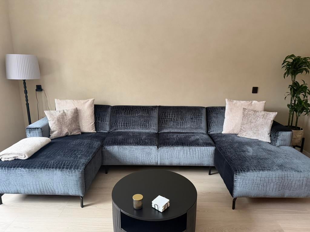 Lixe U-bank met crocodille patroon, Ophalen of Verzenden, Zo goed als nieuw, Stof