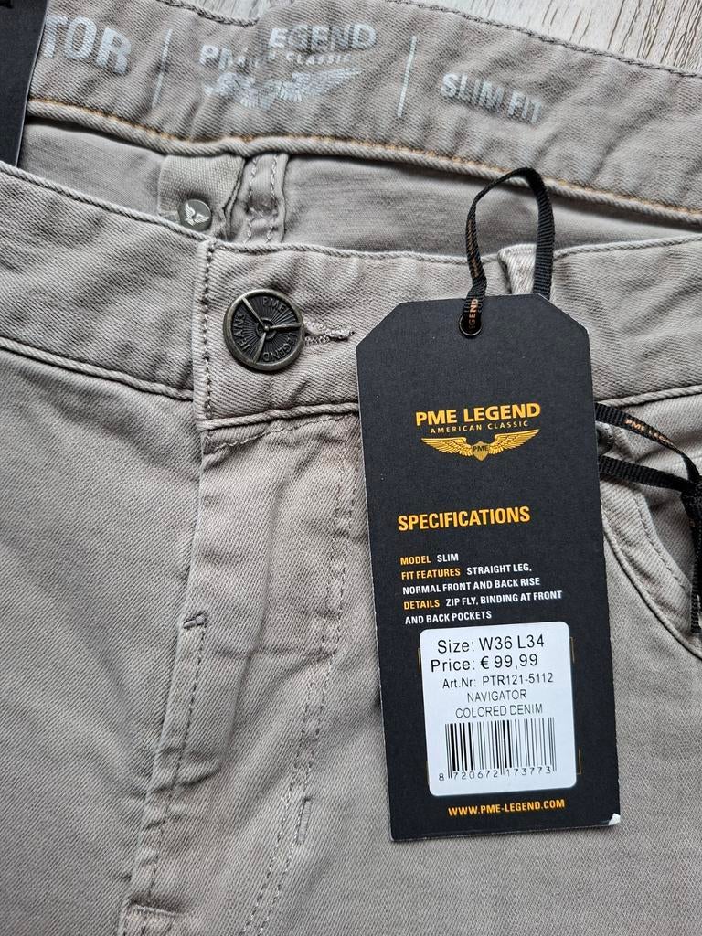 PME LEGEND Navigator slimfit jeans W36 L34, W36 - W38 (confectie 52/54), Nieuw, Ophalen of Verzenden, Grijs