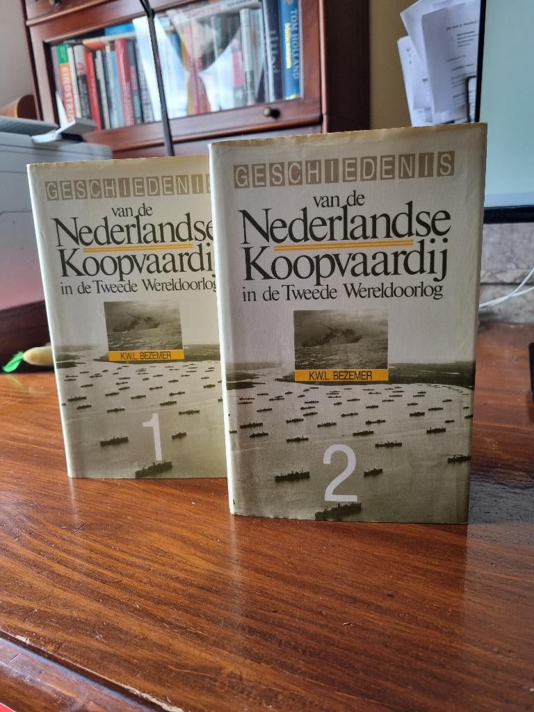 Bezemer: Geschiedenis Nederlandse koopvaardij 2 delen, Ophalen, Tweede Wereldoorlog, Gelezen, K.W.L. Bezemer