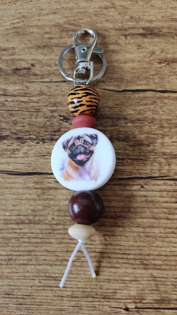 Sleutelhanger Tashanger Pug Mopshond, Dieren en Toebehoren, Verzenden, Nieuw