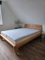 AUPING DESIGN BED plus 2 VERSTELBARE SPIRAALBODEMS 160X200, Huis en Inrichting, Slaapkamer | Bedden, Ophalen, Tweepersoons, Hout