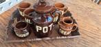 Vintage koffie  servies, Ophalen of Verzenden, Gebruikt, Bruin