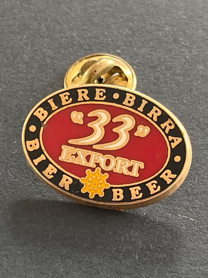 Bier pin '33' Export - Biere Birra Beer, Verzamelen, Biermerken, Gebruikt, Overige typen, Ophalen of Verzenden