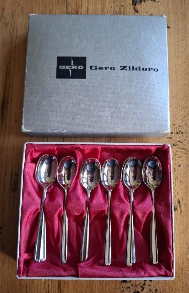 12 advokaat lepeltjes, Gero Zilduro, Marcanti, model 740, Gebruikt, -, -, Ophalen of Verzenden