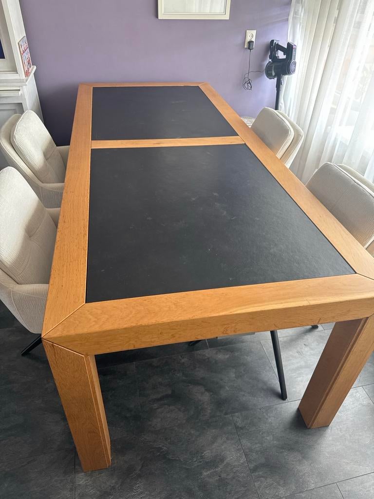 Luxe eettafel 240x100 cm met granieten blad - Zeer stevig, Huis en Inrichting, Tafels | Eettafels, Ophalen, Overige materialen