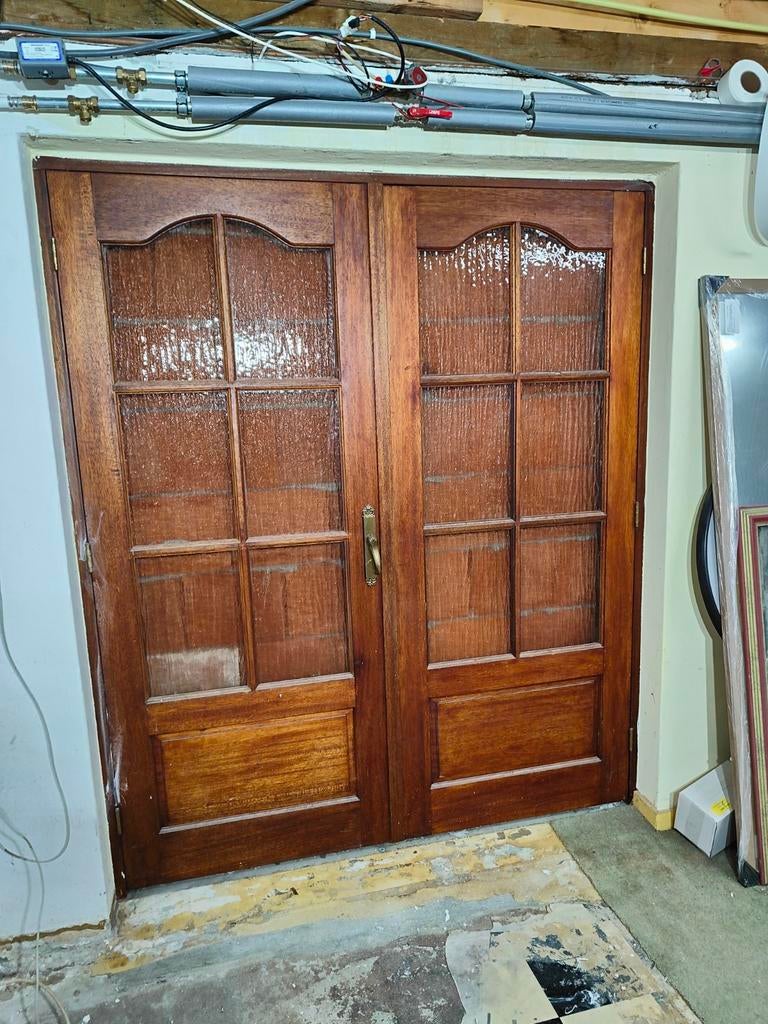 Twee goede houten deuren zonder kozijn (168,5x201,5 cm), Ophalen, Gebruikt, 120 cm of meer, Binnendeur