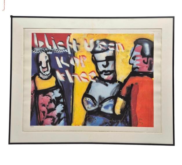 Originele zeefdruk Herman Brood, Antiek en Kunst, Ophalen of Verzenden