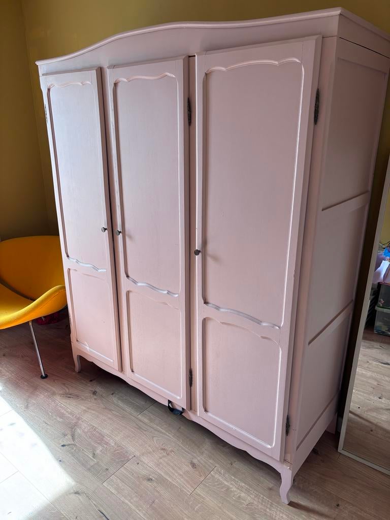 Demontabele Kledingkast Queen Ann Stijl - Roze, Huis en Inrichting, Kasten | Kledingkasten, Ophalen, Gebruikt, 100 tot 150 cm