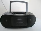 Draagbare Sony radio/cd speler zwart, Ophalen of Verzenden, Zo goed als nieuw, Met cd-speler