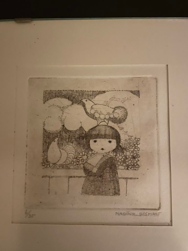 Te koop etsje van Nadine Bosman, Antiek en Kunst, Ophalen of Verzenden