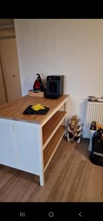 IKEA TORNVIKEN Keukeneiland - Wit/Eiken, Ophalen, 100 tot 150 cm, Zo goed als nieuw, Minder dan 100 cm