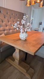 Kloostertafel eikenhout - zo goed als nieuw! 180x100 massief, Huis en Inrichting, Eikenhout, Zo goed als nieuw, Rechthoekig, 50 tot 100 cm