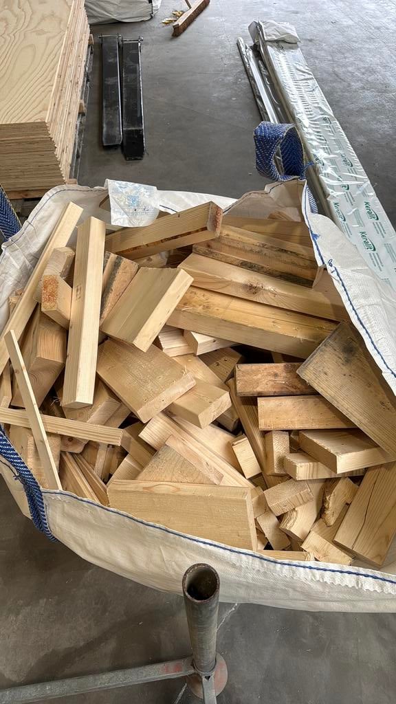 Big bag vol hout, Minder dan 3 m³, Ophalen, Overige houtsoorten, Blokken