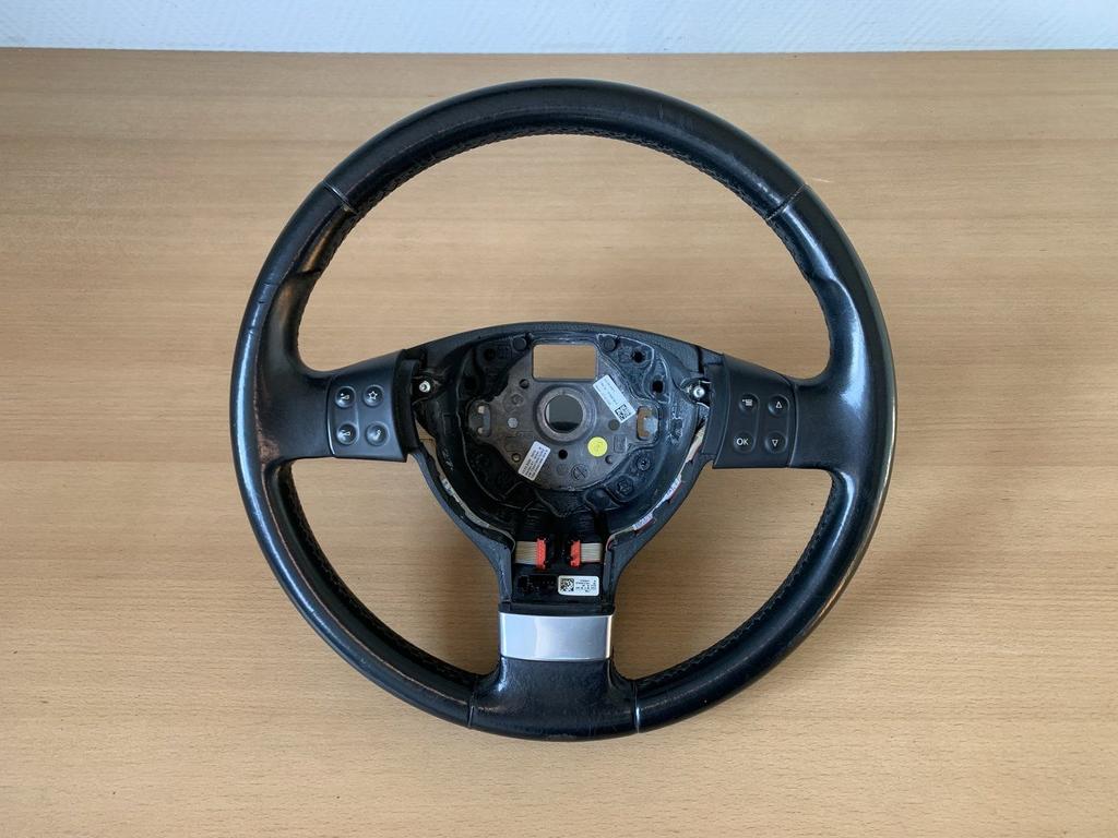 stuurwiel golf V / passat / touran / Eos 2003 tot 2010 Leer, Gebruikt, -, Volkswagen, -