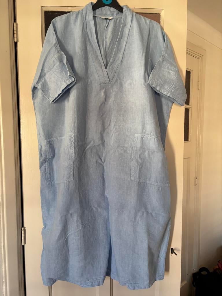 Nieuwstaat. Prachtige linnen jurk Penn & Ink, Blauw, Ophalen of Verzenden, Zo goed als nieuw, Maat 36 (S)