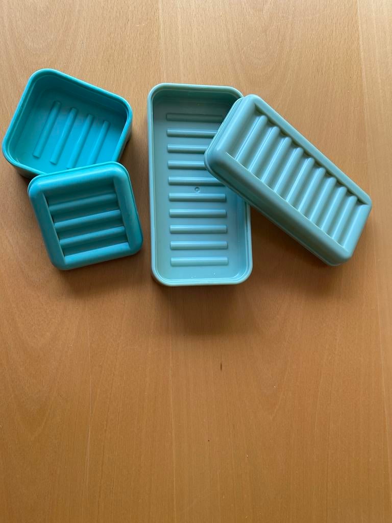 Set van 2 Zeepbakjes - Turquoise/Mintgroen, Ophalen of Verzenden, Zo goed als nieuw, Groen, Overige typen
