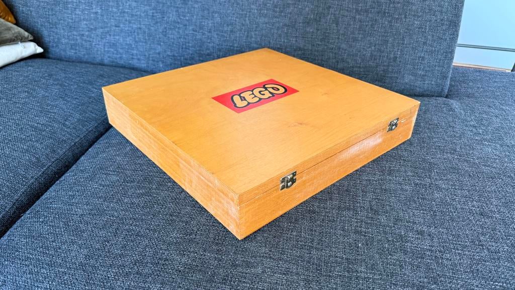 LEGO 824-1 Grote Houten Opbergdoos (1966) - Zonder Rooster, Kinderen en Baby's, Speelgoed | Duplo en Lego, Ophalen of Verzenden