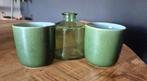 Set groene woonaccessoires, Ophalen of Verzenden, Minder dan 50 cm, Groen, Glas