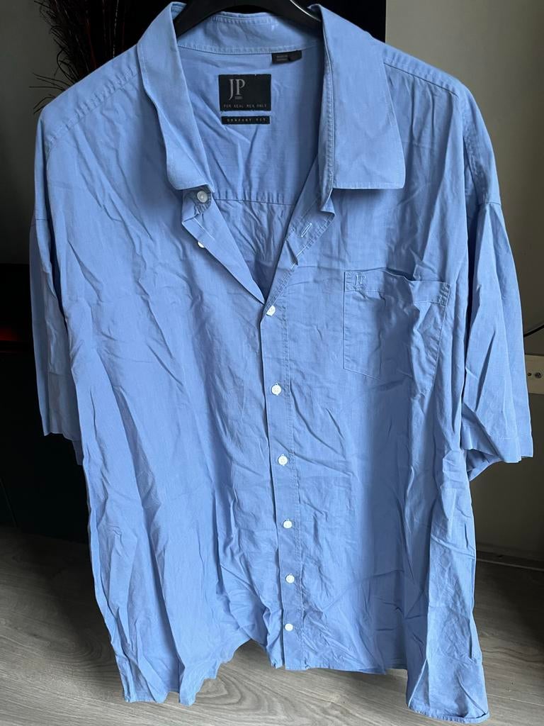 JP overhemd korte mouw maat 8XL, Ophalen of Verzenden, Gedragen, Blauw, Overige halswijdtes
