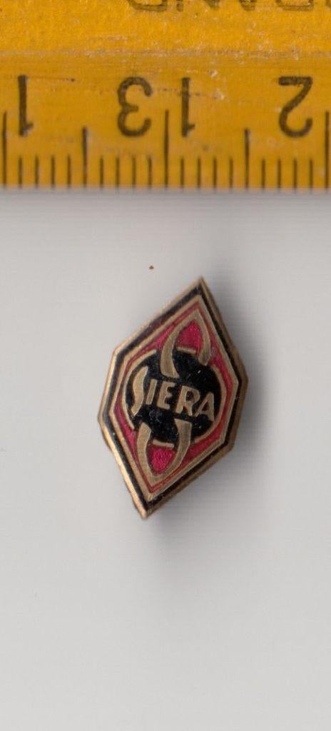 Siera emaille Radio Logo embleem schildje, Ophalen of Verzenden