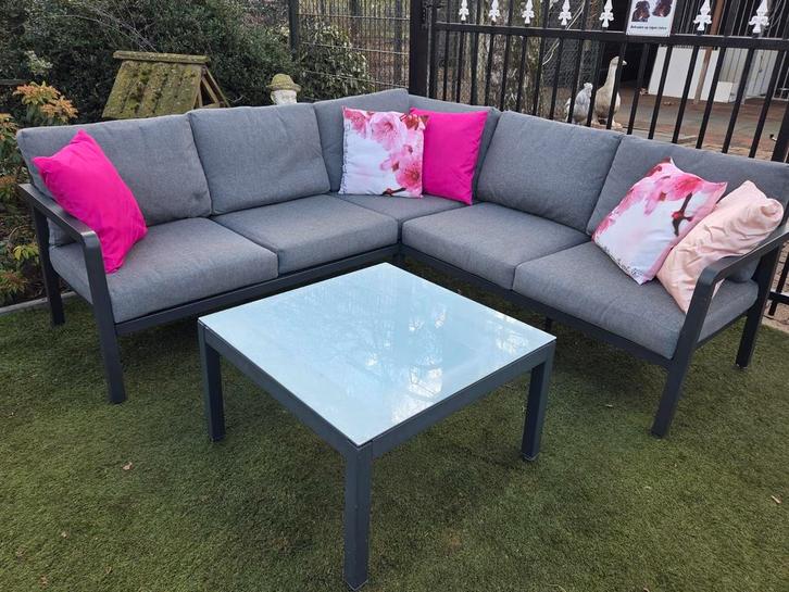 Mooi aluminium loungeset le sud, Tuin en Terras, Tuinsets en Loungesets, Gebruikt, Aluminium, Ophalen