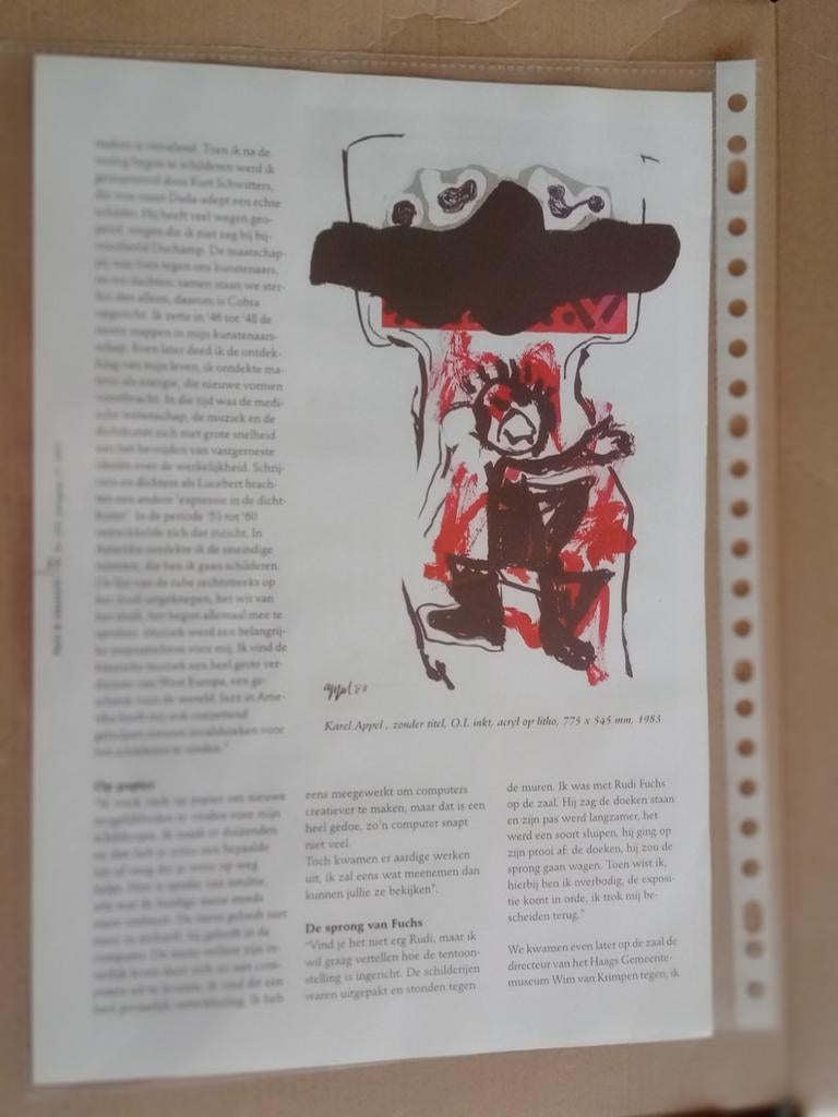 Karel Appel Cobra 2 x artikel, Ophalen of Verzenden, 1940 tot 1960, Tijdschrift