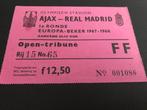 Ticket kaartje Ajax v Real Madrid europa cup 1967, Ophalen of Verzenden, Gebruikt, Ajax