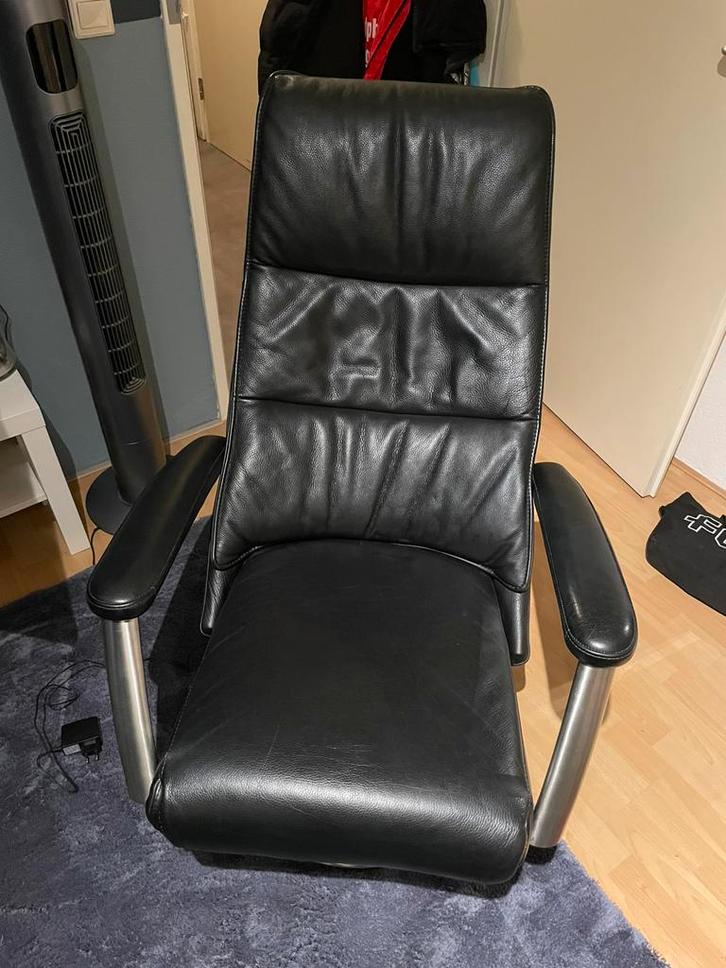 Electrische relaxstoel Eijerkamp *accu defect*, Huis en Inrichting, Fauteuils, Gebruikt, Leer, 50 tot 75 cm, Ophalen