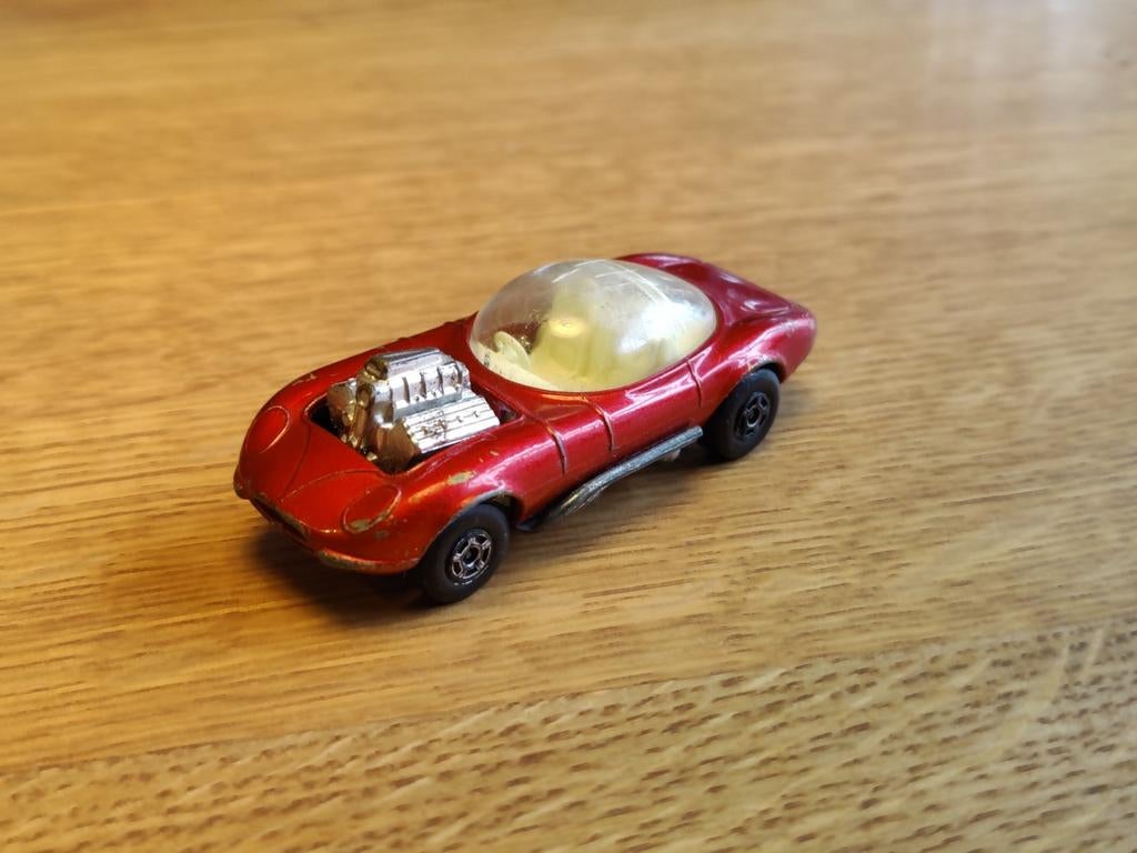 Jaguar E Type Hot Rod Draguar Matchbox, Ophalen of Verzenden, Zo goed als nieuw, Auto