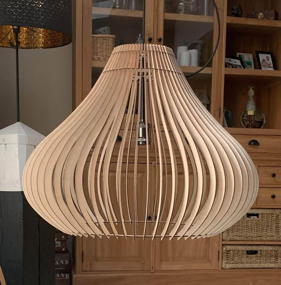 Hanglamp, Huis en Inrichting, Lampen | Hanglampen, Ophalen, Nieuw, Hout, Minder dan 50 cm