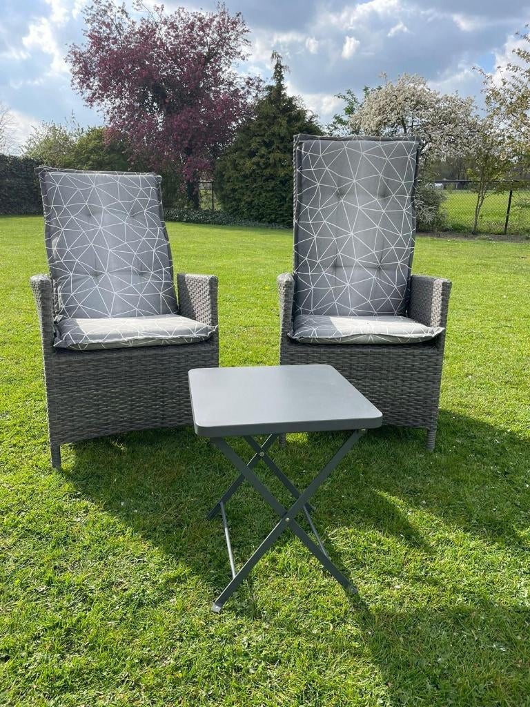 Bois le duc wicker tuinstoelen met verstelbare rugleuning, Ophalen, Zo goed als nieuw, Wicker, Verstelbaar