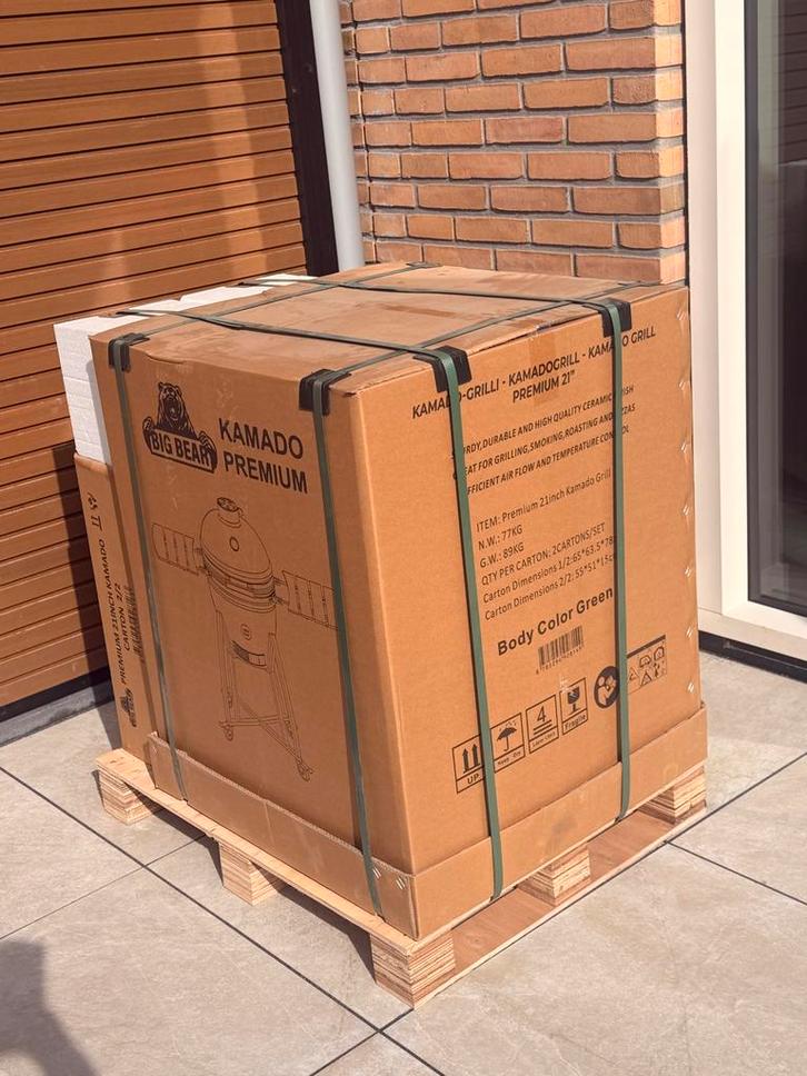 Nieuwe Big Bear Kamado XL Premium 21 inch, Tuin en Terras, Houtskoolbarbecues, Nieuw, Met accessoires, Ophalen