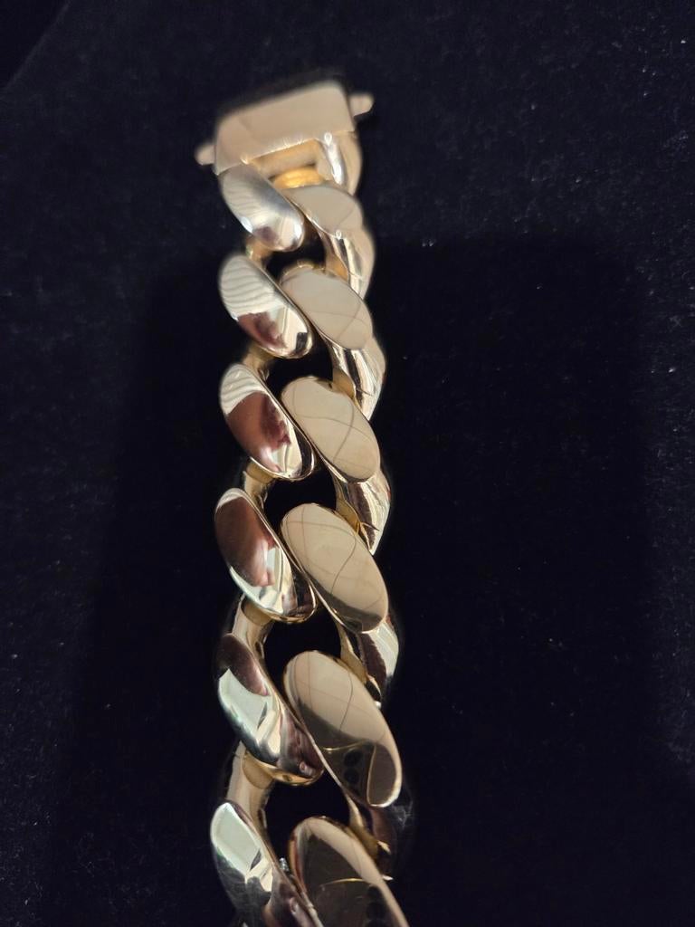 14 k gouden cuban armband 51,3 gram, Ophalen of Verzenden, Nieuw, Goud, Goud