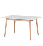 White and Oak wood dining table, Ophalen of Verzenden, Gebruikt