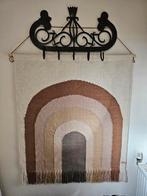 Wandkleed regenboog met smeedijzeren kapstok, Ophalen of Verzenden, Zo goed als nieuw