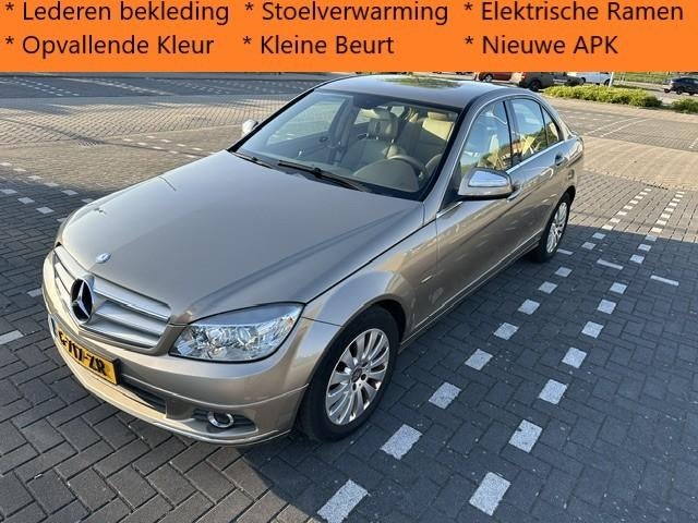 Mercedes-Benz C-Klasse 2.2CDI Sedan AUT 2007 Bruin Airco APK, Auto's, Mercedes-Benz, Automaat, 1800 kg, Beige, 4 cilinders
