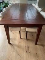 Robuuste koloniale eettafel, Huis en Inrichting, Tafels | Eettafels, Ophalen, Gebruikt, 100 tot 150 cm, 200 cm of meer