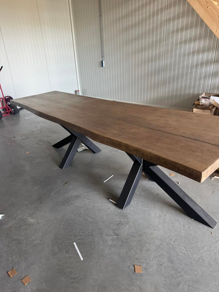 Grote eettafel / tuintafel, Huis en Inrichting, Tafels | Eettafels, 100 tot 150 cm, 200 cm of meer, Ophalen of Verzenden, Zo goed als nieuw