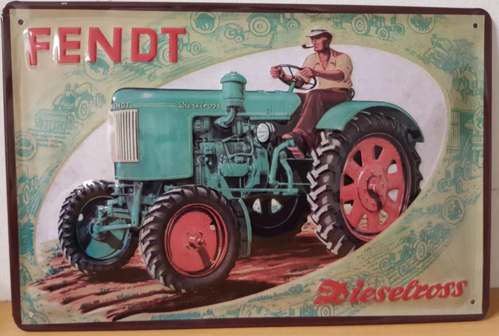 Fendt Dieselross tractor relief reclamebord van metaal deco, Reclamebord, Info@deconoord.nl, Deco Noord, Nieuw