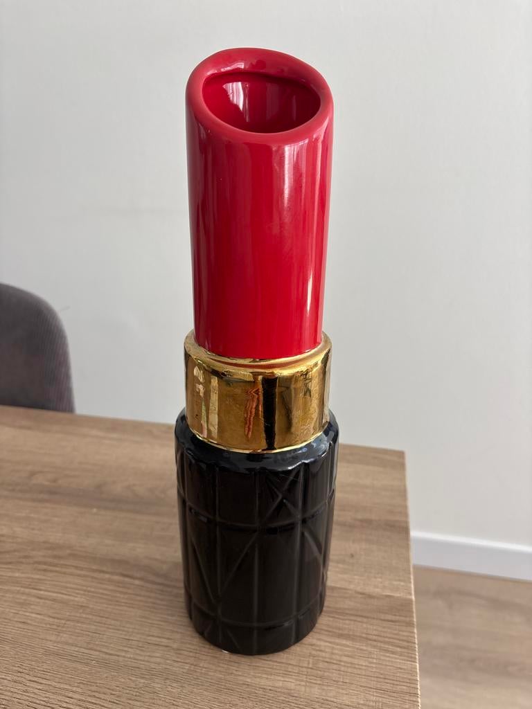 Lippenstift vaas - Ongebruikt, Overige kleuren, Aardewerk of Porselein, Ophalen of Verzenden, Zo goed als nieuw