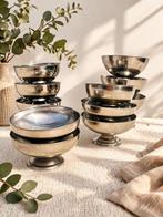 Rvs coupes borrel bakje Zilver chique op poot, Ophalen of Verzenden