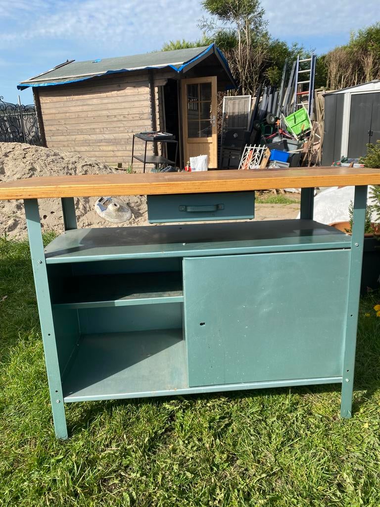 Werkban met Bankschroef, Ophalen of Verzenden, Zo goed als nieuw, Bankschroef