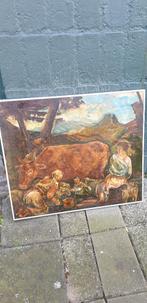 Bijzonder schilderij olieverf op doek., Ophalen of Verzenden