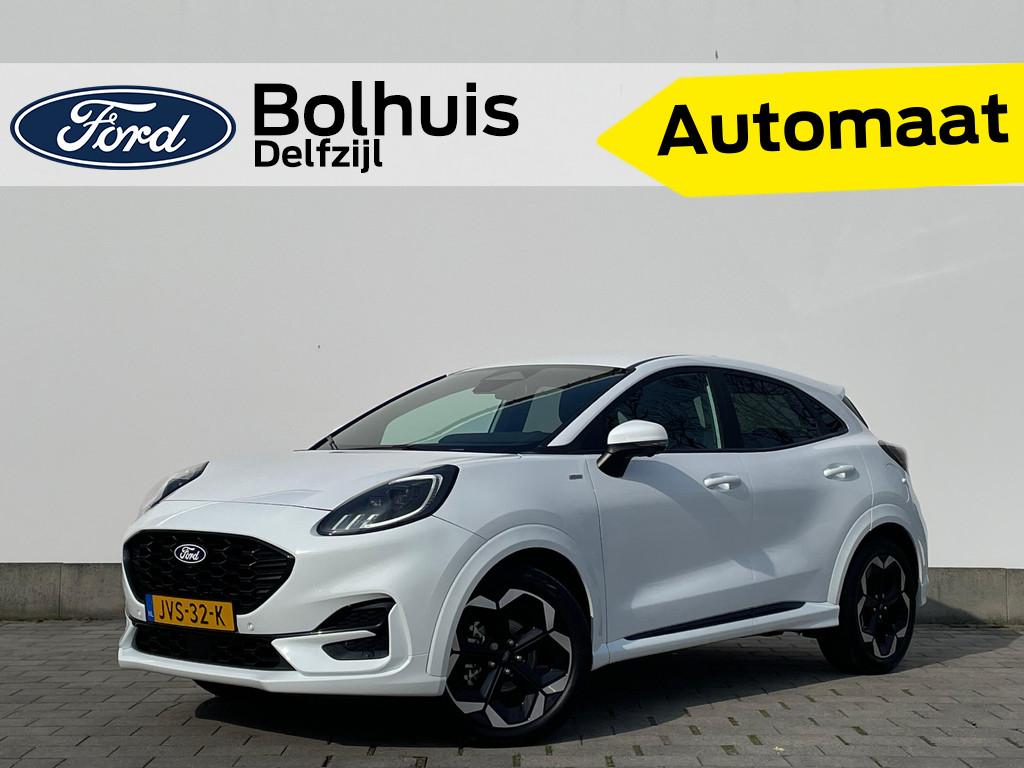 Ford Puma EcoBoost Hybrid 155 pk ST-Line X | Trekhaak | Wint, Zwart, 1226 kg, Wit, Bedrijf