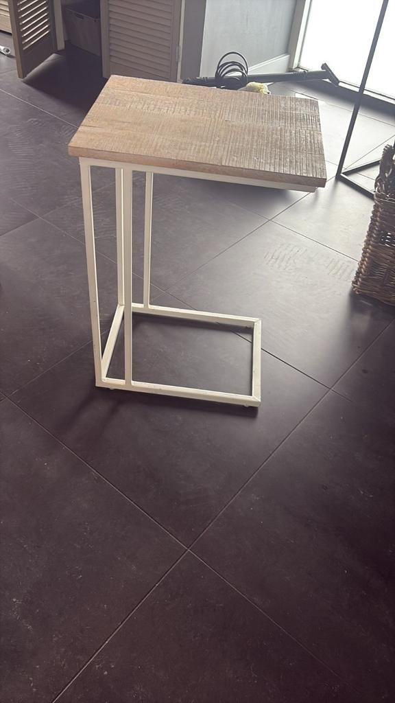 Bijzettafel leen bakker, Huis en Inrichting, Tafels | Sidetables, Ophalen, Gebruikt, 50 tot 100 cm, Rond