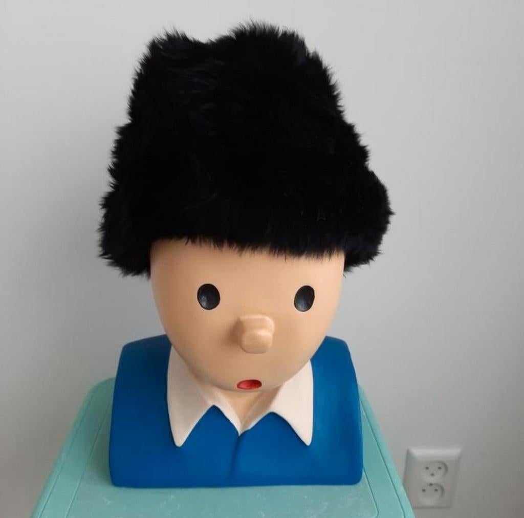 Zwarte bontmuts muts bont dame vintage oud sjiek, Ophalen of Verzenden