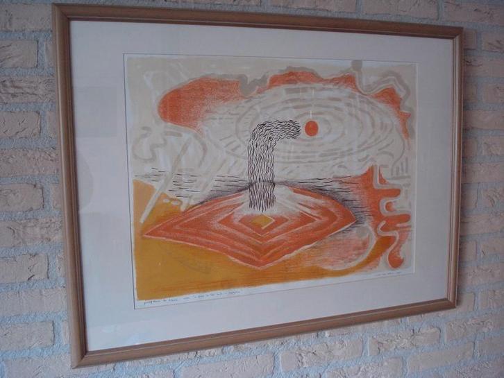 Allie van Altena, grote zeefdruk, Antiek en Kunst, Kunst | Litho's en Zeefdrukken, Ophalen