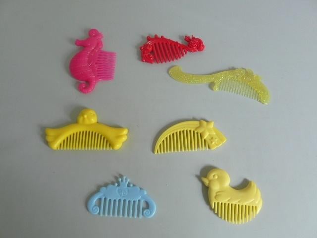 Barbie - Polly Pocket # haarkammen en borstels - foto's, Ophalen of Verzenden, Zo goed als nieuw, Barbie