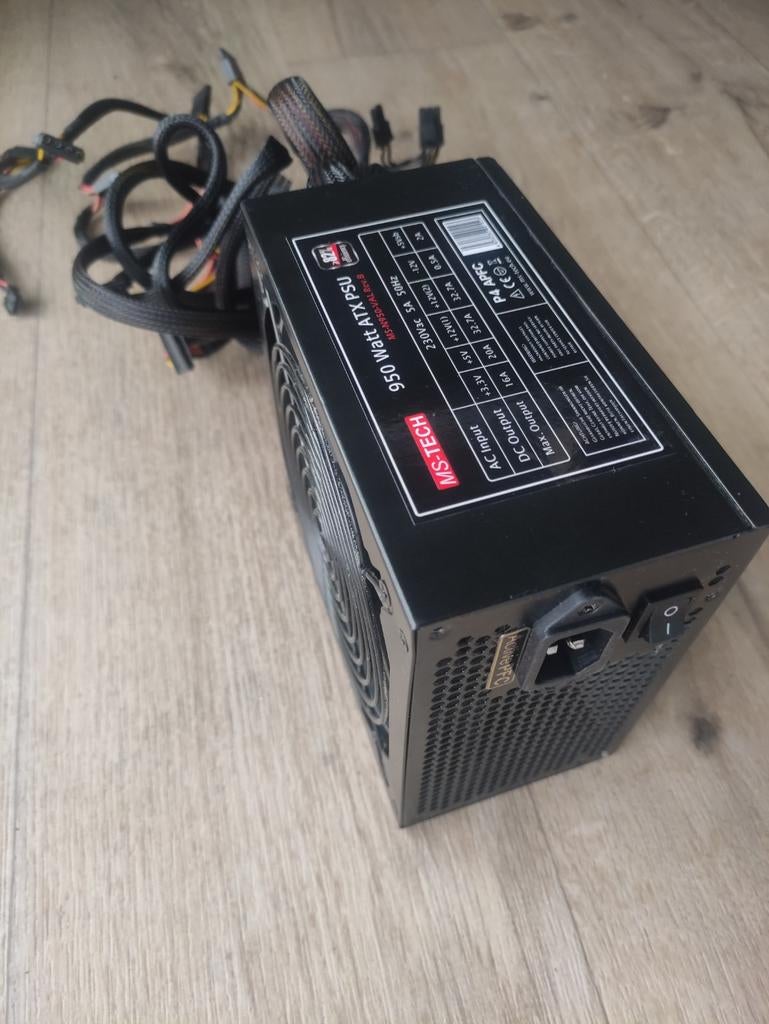 MS-Tech 950 Watt ATX PSU, Computers en Software, Interne voedingen, Ophalen of Verzenden, Gebruikt